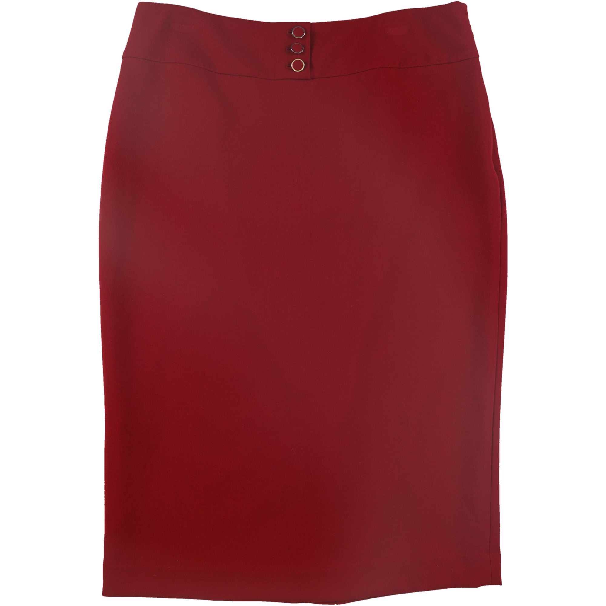 Karl Lagerfeld Womens Solid Midi Skirt, Red, 8